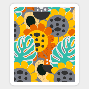 Sunflowers and leaves Sticker